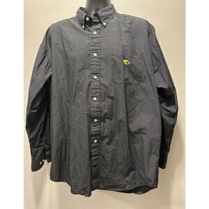 Crable Mens Checkered‎ Long Sleeve Iowa Hawkeyes Dress Shirt Size XL Go Hawks!